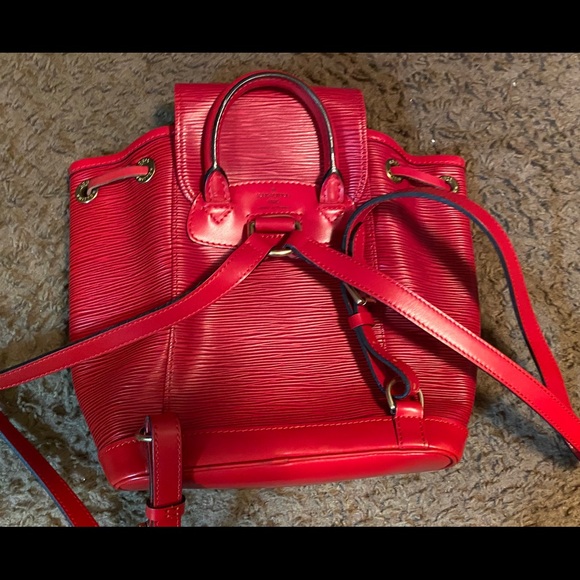 Authentic Louis Vuitton Red EpiMontsouris Backpack - Picture 5 of 8